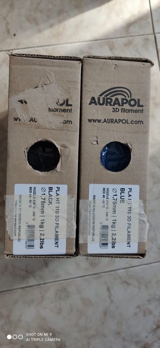 2x AURAPOL Filamento 3D PLA HT110