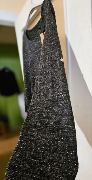 Jersey negro brillos