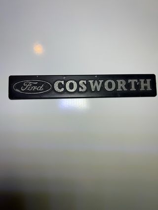 Emblema Ford Cosworth de aluminio origenal