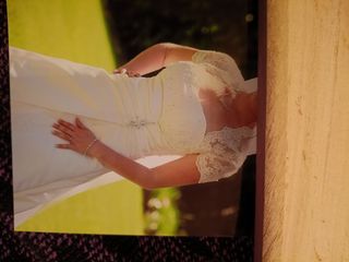 Vestido novia con torera y regalo pinza cabello