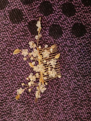 Vestido novia con torera y regalo pinza cabello