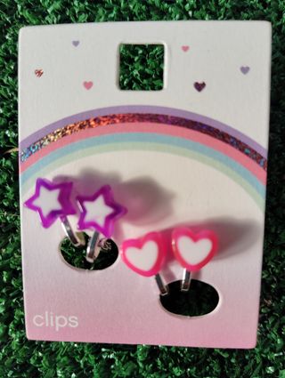 Pendientes clips niña