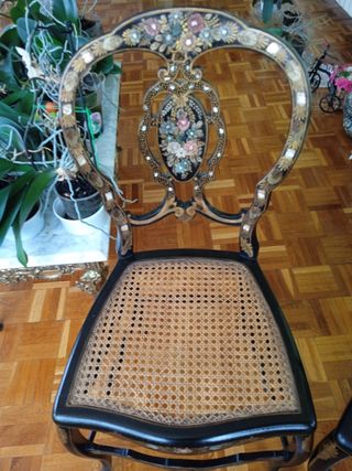 SILLAS ANTIGUAS 150 AÑOS ISABELINAS