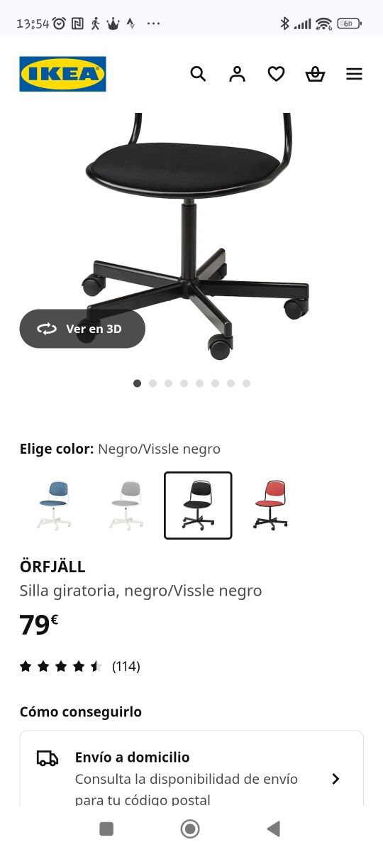 Silla giratoria para escritorio en perfecto estado