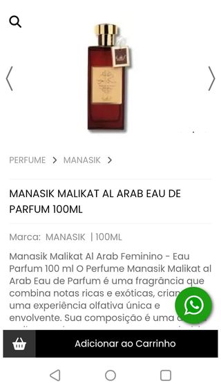 Perfume árabe mujer