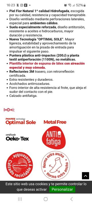 Zapatos de seguridad nuevo a estrenar