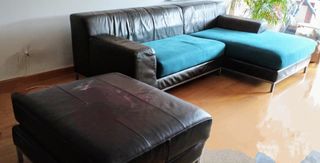 Sofá Ikea Kramfors con chaise long puff