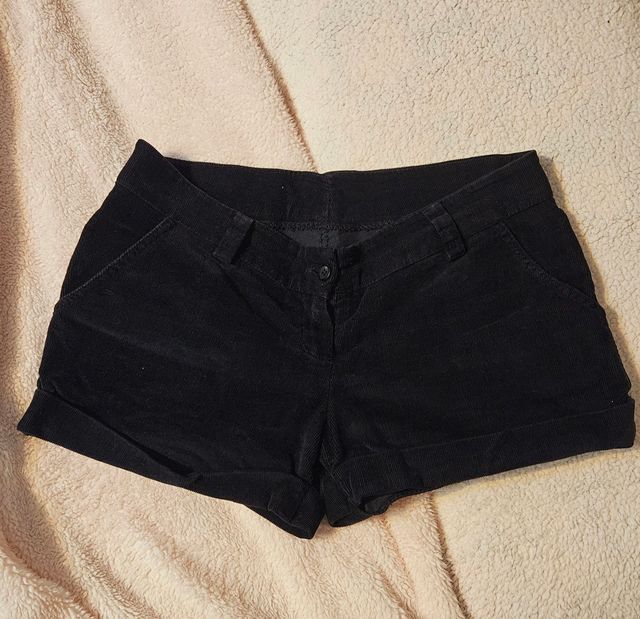 Pantaloncini in velluto blu