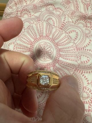 Anillos dorado y plateado tallas grande