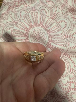 Anillos dorado y plateado tallas grande