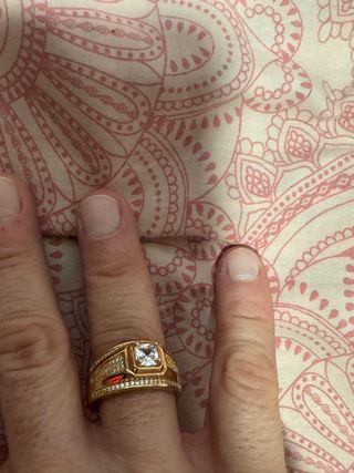 Anillos dorado y plateado tallas grande