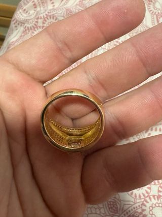 Anillos dorado y plateado tallas grande