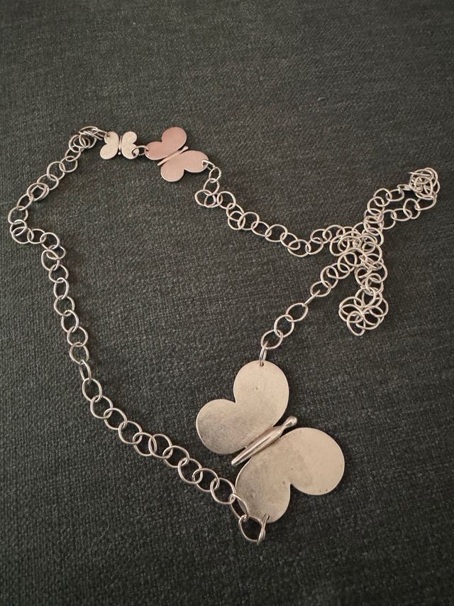 Tous plata collar mariposas