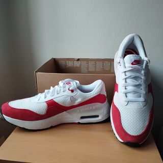 Nike Air Max Systm 44.5 Blanco Rojo Nuev
