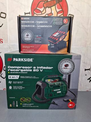Compresor Inflador Completo Parkside 20V