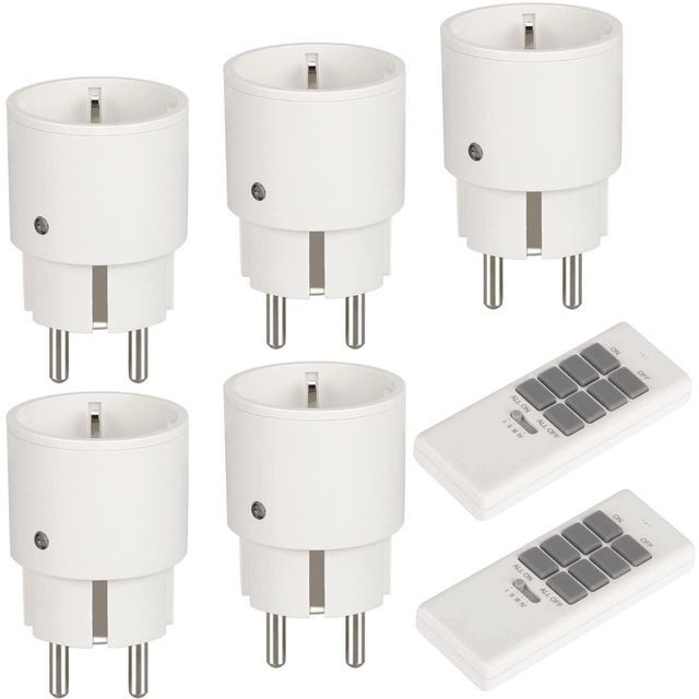 Pack 5 enchufes Control Remoto.Nuevo