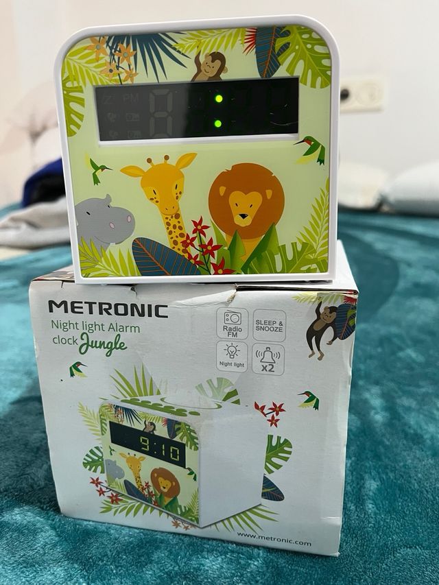 Reloj Radio Despertador para Niño Con Luz Nocturna