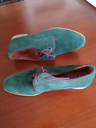 Zapatos, mocasines, de ante, nuevos