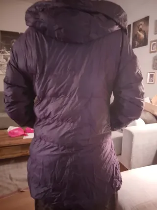 Abrigo mujer plumifero