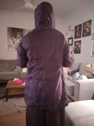 Abrigo mujer plumifero