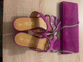 Sandalias 37 y cartera a juego