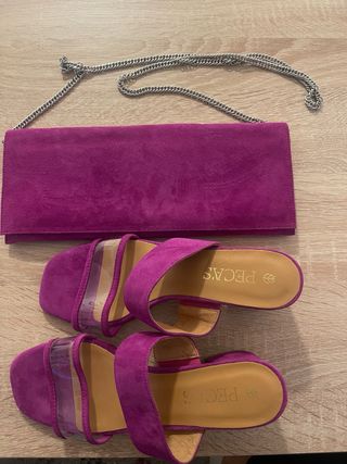 Sandalias 37 y cartera a juego