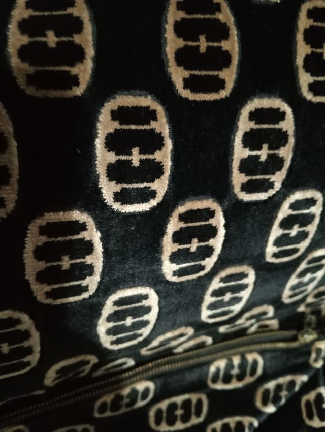 Bolso terciopelo negro y marron