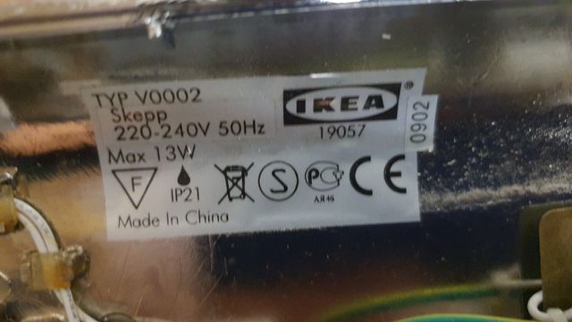 Lampara de pared TYP Sleep IKEA