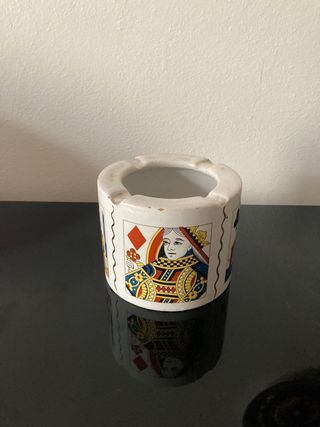 Posacenere ceramica carte da gioco