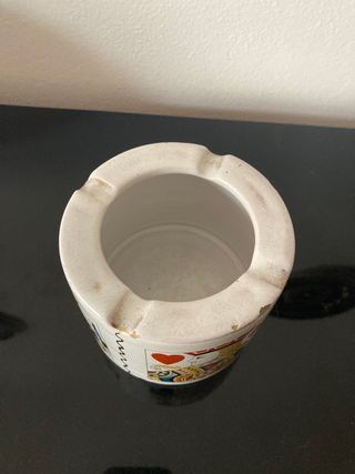 Posacenere ceramica carte da gioco