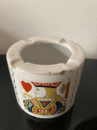 Posacenere ceramica carte da gioco