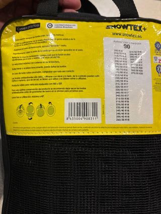 Cadenas textiles para nieve. Marca SNOWTEX+