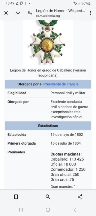 Medalla francesa