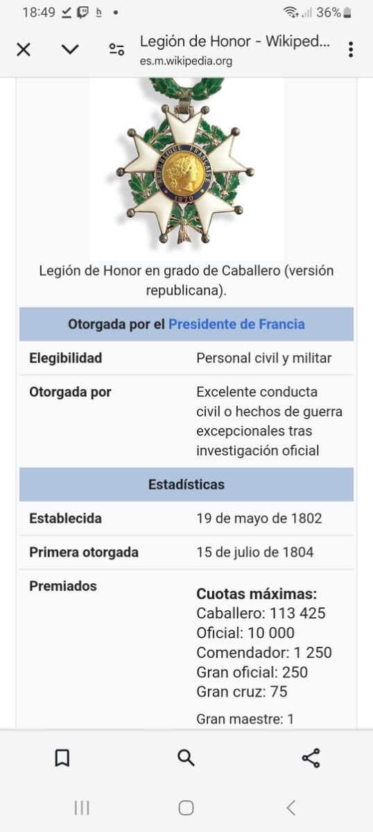 Medalla francesa