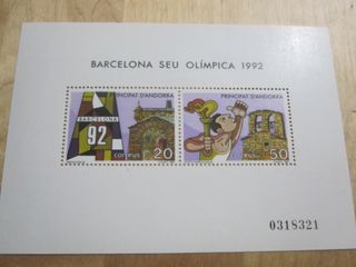 LOTE SELLOS Y HOJAS BLOQUE ANDORRA