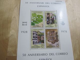 LOTE SELLOS Y HOJAS BLOQUE ANDORRA