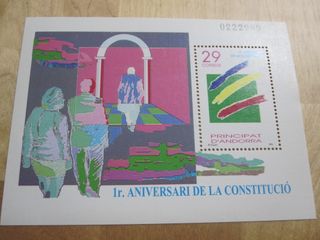 LOTE SELLOS Y HOJAS BLOQUE ANDORRA