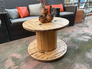 MESAS BOBINAS CARRETE MADERA CABLE CHILLPALET