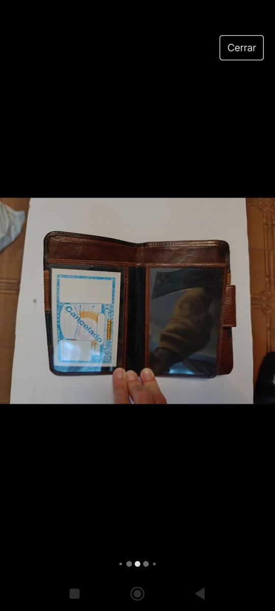 Cartera, funda gafas y llavero cuero