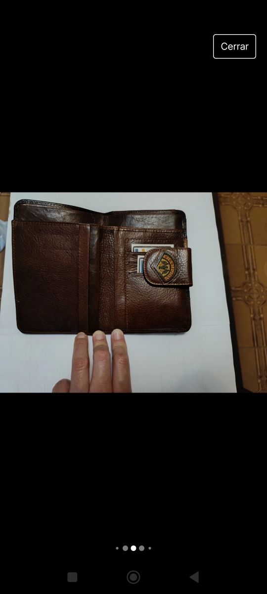 Cartera, funda gafas y llavero cuero