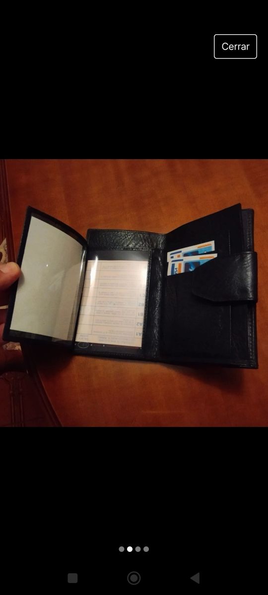 Cartera caballero artesanía en piel