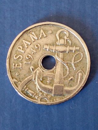 de España, con error, de 50 cms,del año 1949,