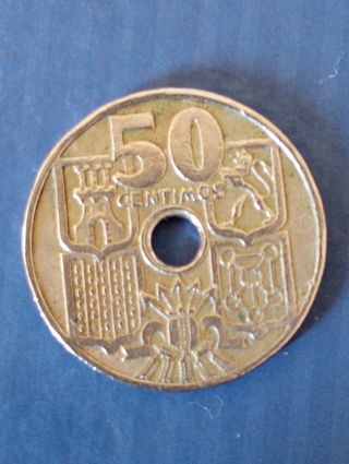 de España, con error, de 50 cms,del año 1949,