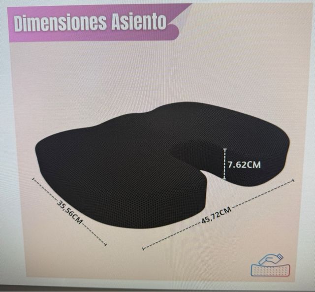 Set 2 cojines espuma viscolástica