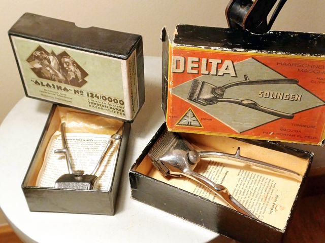 2 maquinas cortar pelo vintage en cajas originales