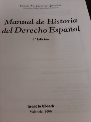 Manual de historia del derecho español (Spanish Edition)