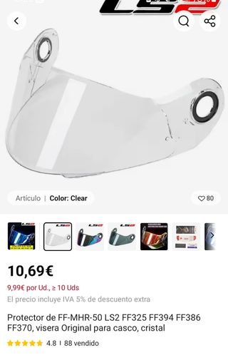 Visera de Casco