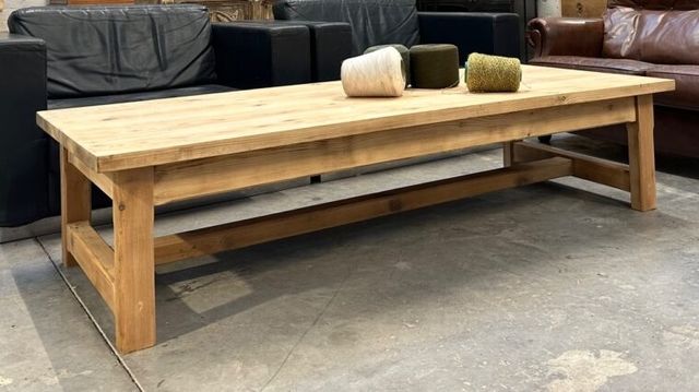 Mesa centro rustica madera maciza