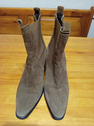Botines Mango camel verdoso