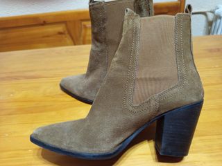 Botines Mango camel verdoso